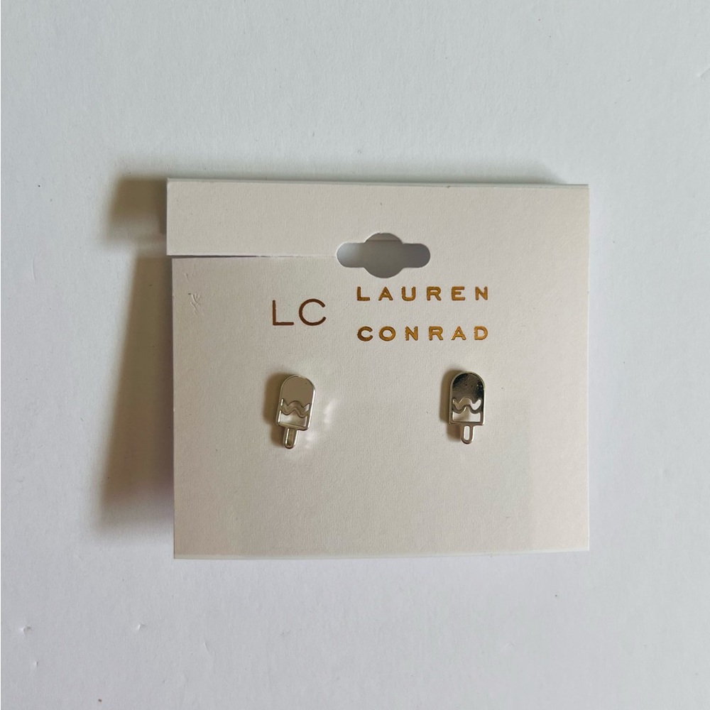 NWT Lauren Conrad Silver Tone Popsicle Earrings 💕